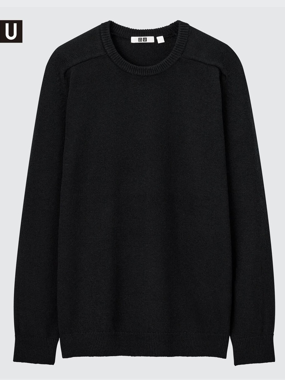 Uniqlo U Unisex Wool Sweater, Size: M (Men), Color: Black, Perfect Condition